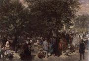 Adolph von Menzel Afternoon in the Tuileries Garden Spain oil painting artist